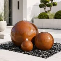 Шары 3 шт. фонтан Corten от (518907) ∅ 0,35 до 1 м. Щёлково 