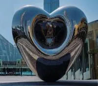 Объёмная скульптура сердце из нержавеющей стали (518278) сертификат арт-объект  в Щёлково