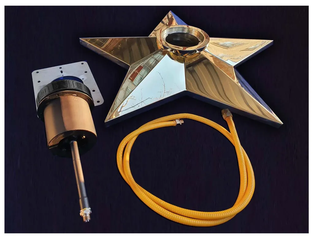 Вечный огонь звезда с газовой ветроустойчивой горелкой - комплект поставки Щёлково 